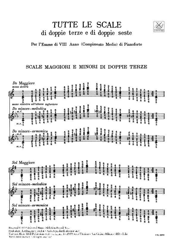 Tutte Le Scale Di Doppie Terze E Di Doppie Seste